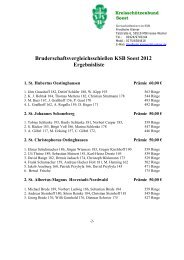 Bruderschaftsvergleichsschießen KSB Soest 2012 Ergebnisliste