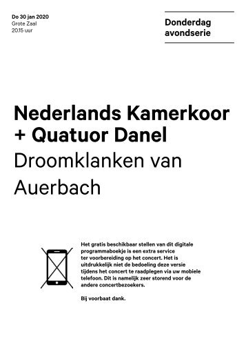 2020 01 30 Nederlands Kamerkoor + Quatuor Danel