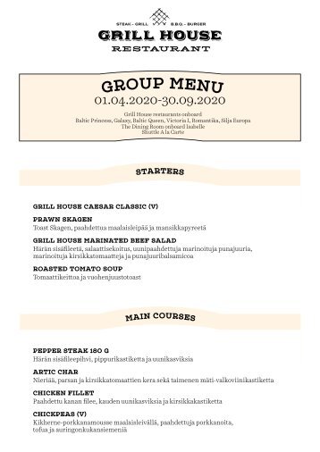 Grill House Group Menu Spring 01.04.20-30.09.20 (FIN)