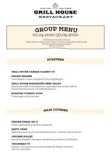 Grill House Group Menu Spring 01.04.20-30.09.20 (SWE)