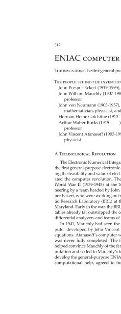 Inventions and Inventors Volume 1 - Online Public Access Catalog