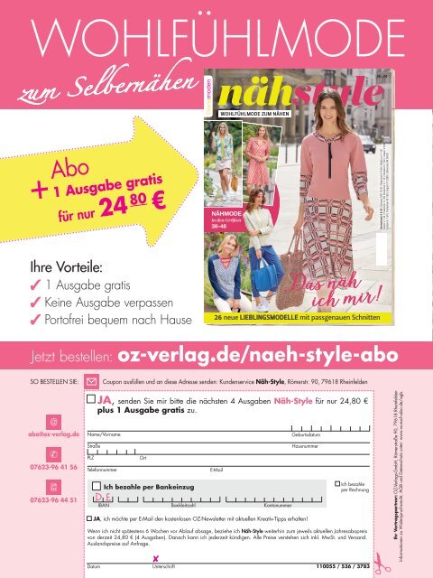 Zeitschrift: Nähstyle plus (NY008)