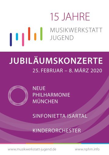 Jubiläumskonzerte 15 Jahre Musikwerkstatt Jugend
