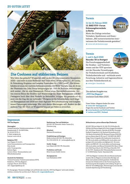 VDV Das Magazin Ausgabe 1/2020