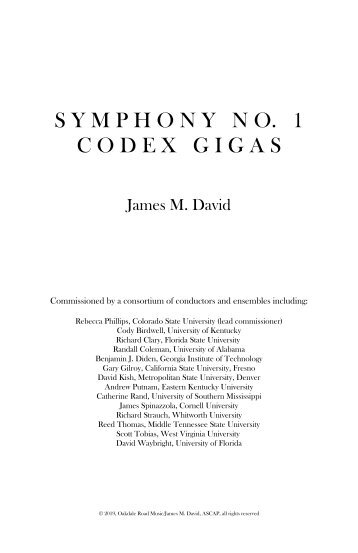 Symphony no. 1: Codex Gigas