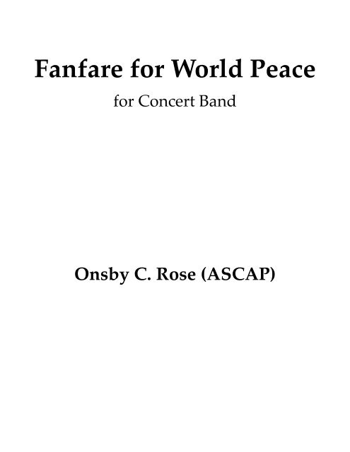 Fanfare for World Peace 