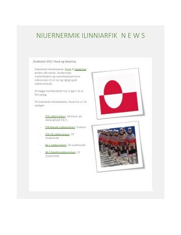 NI news, september 2012 - Grønlands Handelsskole