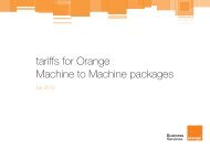 tariffs for Orange Machine to Machine packages - Orange-business ...
