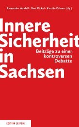 Leseprobe: Innere Sicherheit in Sachsen - Beiträge zu einer kontroversen Debatte