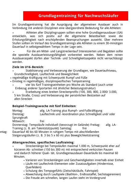 Trainingstagebuch Leichtathletik Baden-Württemberg 2020