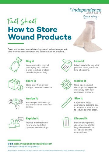 How to store wound care products 