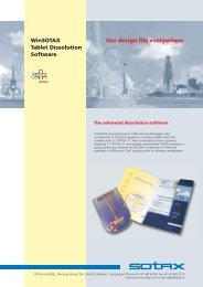WinSOTAX Tablet Dissolution  Software Our design fits everywhere