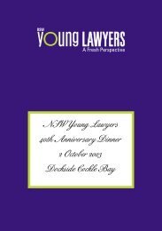 NSW Young Lawyers 40th Anniversary - Law Society of NSW