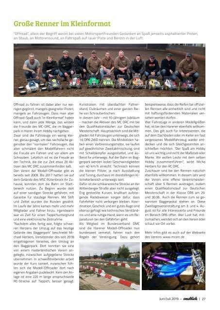 Emsblick Meppen - Heft 32 (Juni/Juli 2019)