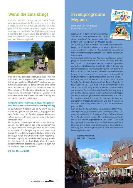 Emsblick Meppen - Heft 32 (Juni/Juli 2019)