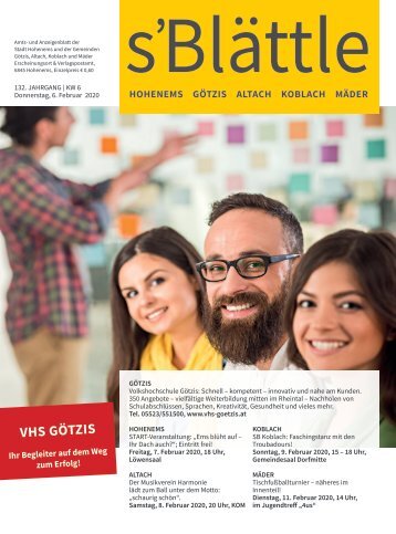 s'Blättle Nr. 6 - Do, 6. Februar 2020