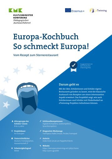 eTwinning-Projektkit "So schmeckt Europa"