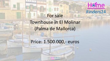 Second line from the beach and the sea we offer this townhouse in Palma de Mallorca (PUE0007)