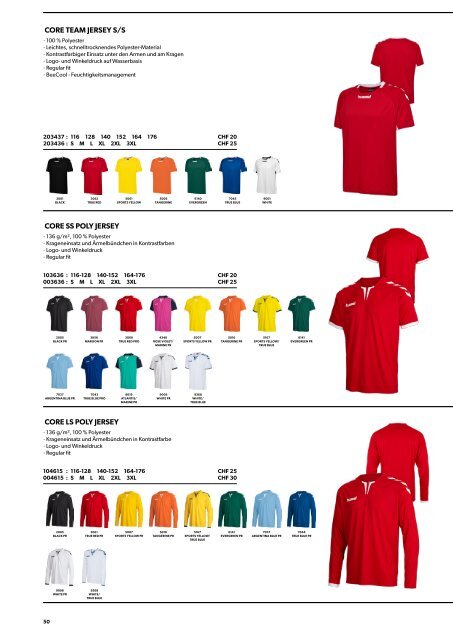 Hummel Katalog 2020 CHF