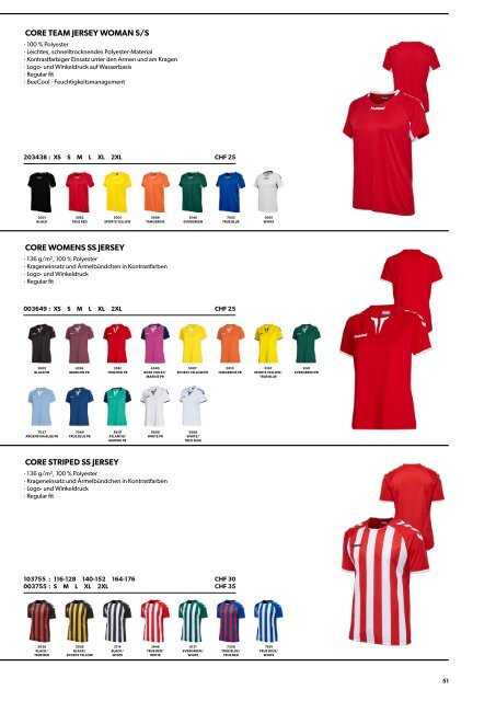 Hummel Katalog 2020 CHF