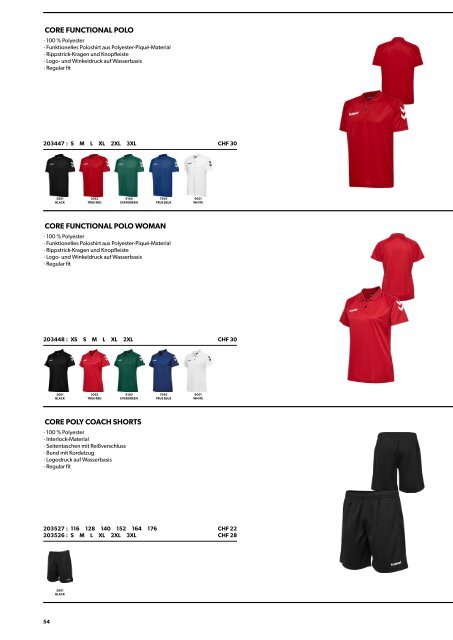 Hummel Katalog 2020 CHF