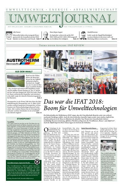 UmweltJournal Ausgabe 2018-04