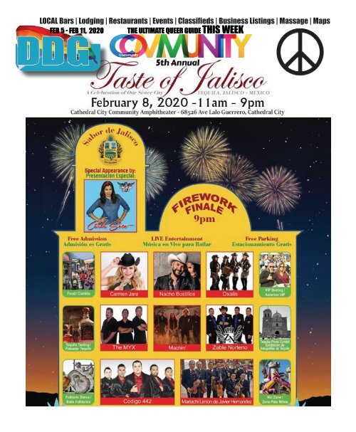 FEB 5 - FEB 11, 2020 THE ULTIMATE PALM SPRINGS AREA QUEER GUIDE THIS WEEK