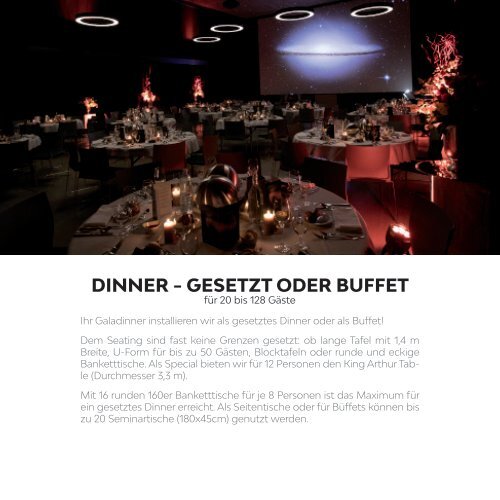 Cateringbroschüre der Eventlocation VEGA Sternwarte Salzburg