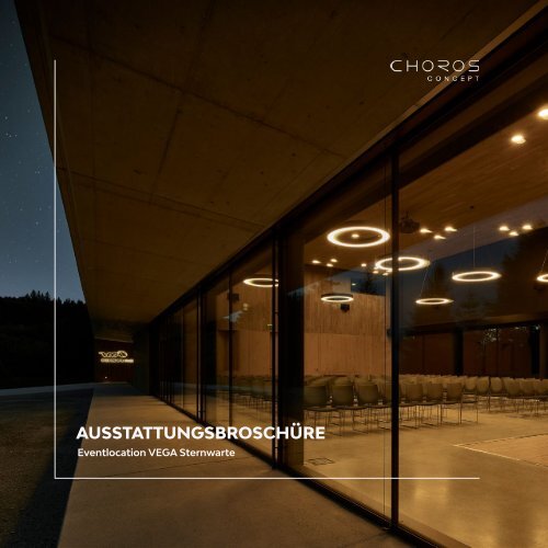 Ausstattungsbroschüre der Eventlocation VEGA Sternwarte Salzburg