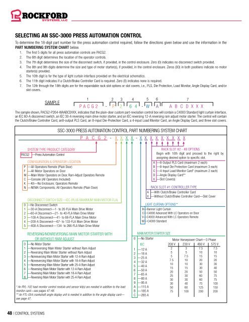 Rockford Systems Control Systems for Presses Catalog