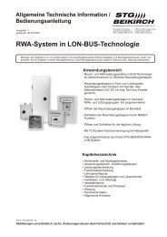 RWA-System in LON-BUS-Technologie - STG-Beikirch