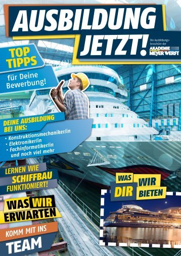 AUSBILDUNGSDAUER: 3,5 JAHRE - Meyer Werft