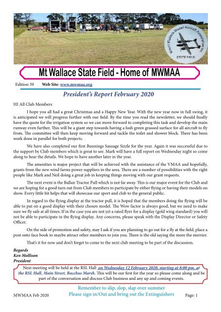 MWMAA February 2020 Newsletter