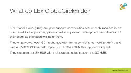 Starting a LEx GlobalCircle