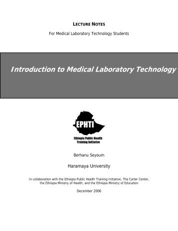 Introduction to Medical Laboratory Technology - The Carter Center