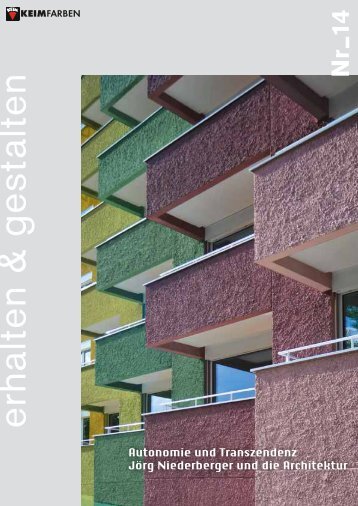 KEIM E+H Nr. 14: Autonomie und Transzendenz Jörg Niederberger und die Architektur