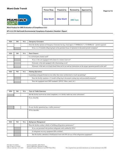 Environmental Management System Manual - Miami-Dade Portal