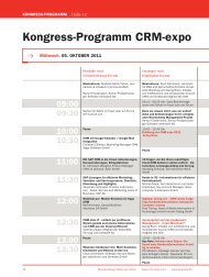 Kongress-Programm 2011 - CRM-expo