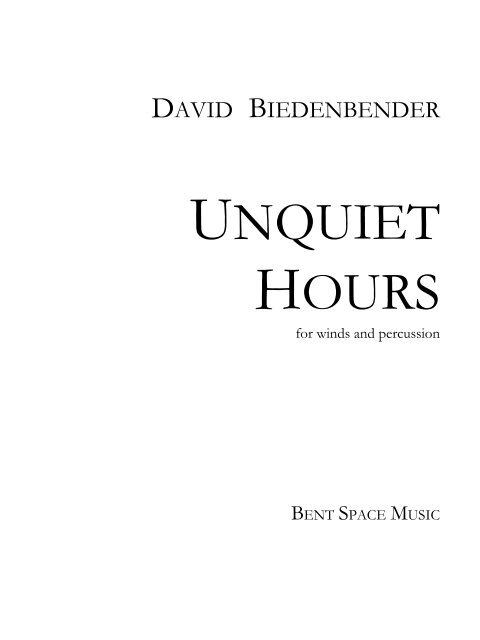 Unquiet Hours - Full Score (11.15.2017)