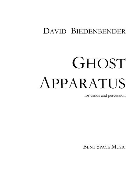 Ghost Apparatus - Full Score