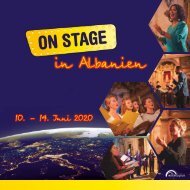 ON STAGE Albanien 2020 - Broschüre