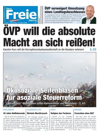 ÖVP will die absolute Macht an sich reißen!