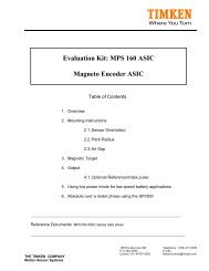 Evaluation Kit: MPS 160 ASIC Magneto Encoder ASIC - Timken