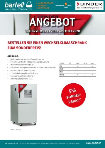 BINDER Wechselklimaschrank Aktion Q1