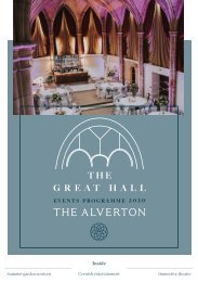 The Great Hall Events Programme 2020