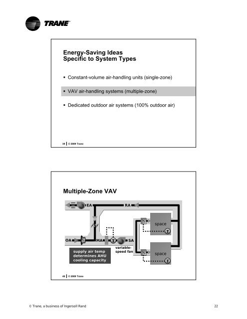 Air-Handling Systems, Energy, and IAQ - Trane