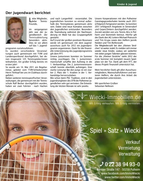 PSC Tennis Magazin 2012 (Teil 2) - Pulheimer SC