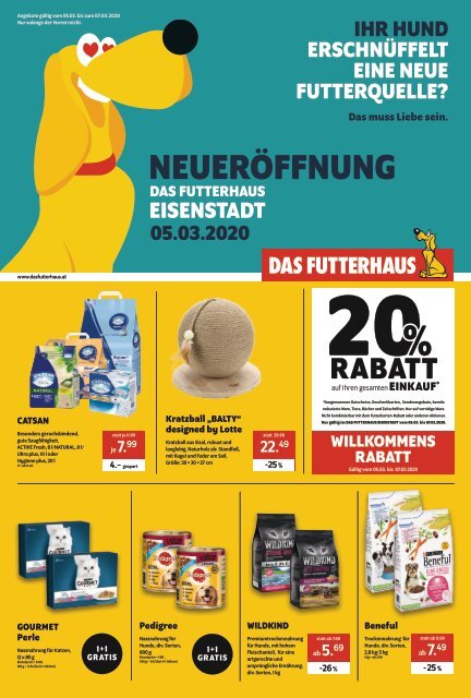 Eröffnungsflugblatt DAS FUTTERHAUS Eisenstadt