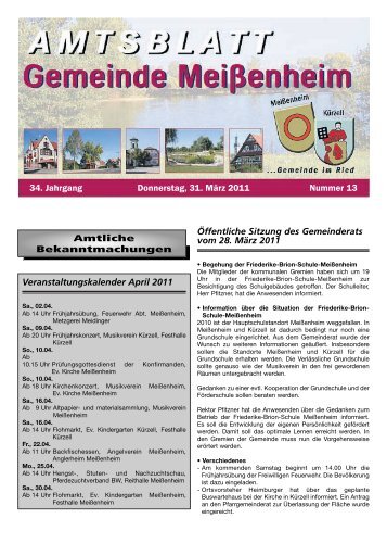 Amtsblatt - Meissenheim