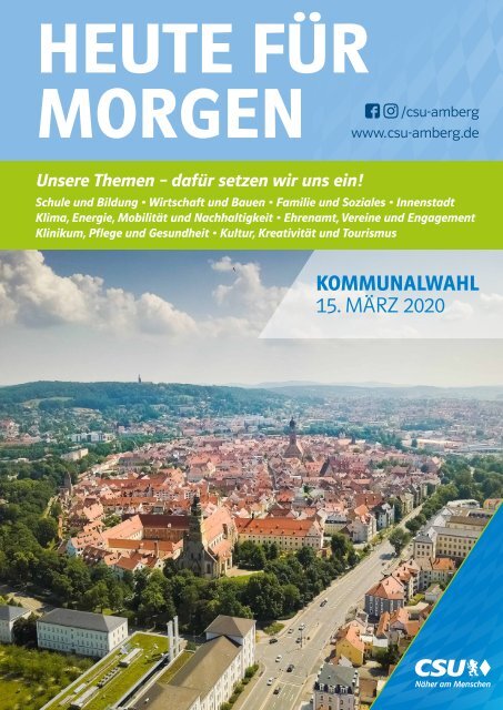 CSU Amberg Themenbroschüre zur Kommunalwahl 2020